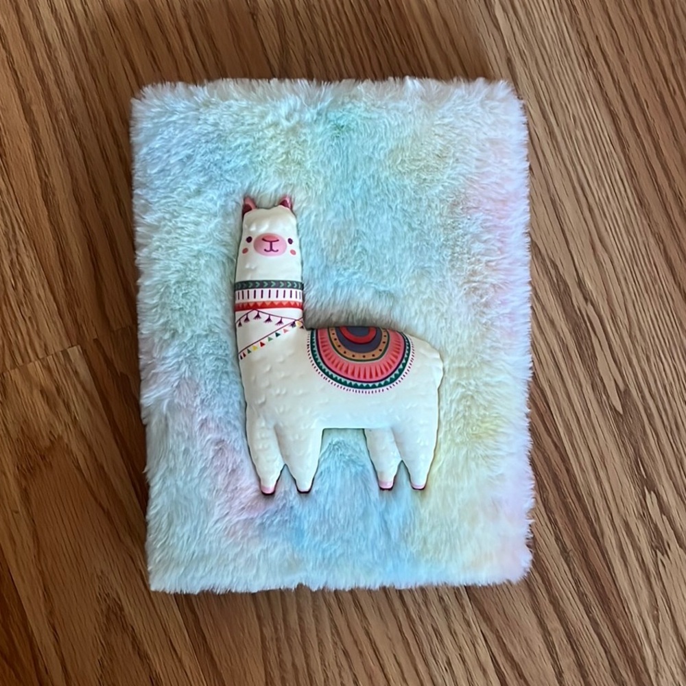 [SOLD] Pen+Gear Faux Fur Journal, Llama, 192 Pages